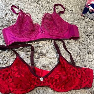 Valentine collection, NWOT 34 B bra duo